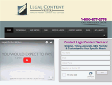 Tablet Screenshot of legalcontentwriters.com